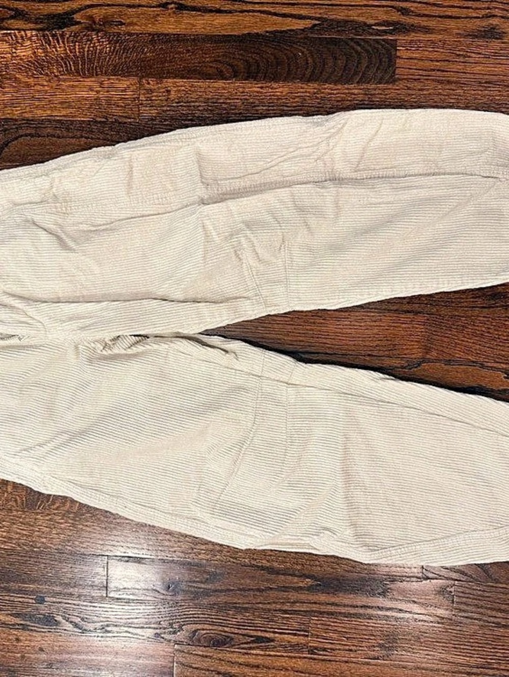 BDG Em Corduroy Pocket Pant White Wide Leg Pants